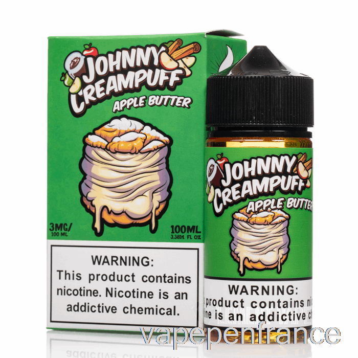 Beurre De Pomme - Johnny Creampuff - 100 Ml 3 Mg Stylo Vape